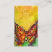 赤蝶ブラックイエロー金ゴールドスパークルズモノグラム 名刺 (裏面)