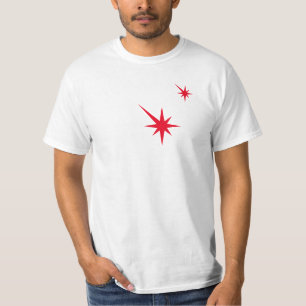 赤血おもしろい球スターバストカッコいい Tシャツ