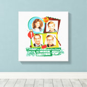 赤血の両腰のアメリカのクリスマス キャンバスプリント (インサイチュ (ウッドフロア))