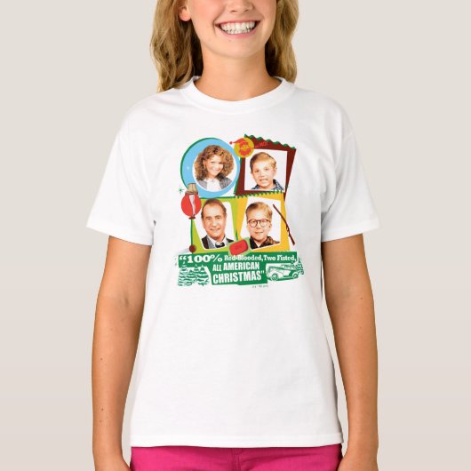 赤血の両腰のアメリカのクリスマス Tシャツ (正面)