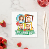 赤血の、握手の、全米のクリスマス スタンダードカクテルナプキン (インサイチュ)