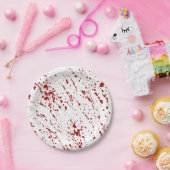 赤血フェイクスパッタハローウィンパーティ ペーパープレート (パーティー)