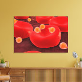 赤血球中のマラリア原虫 キャンバスプリント (インサイチュ (リビング))