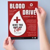 赤血球献金広告健康 チラシ (手)