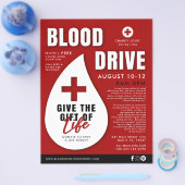 赤血球献金広告健康 チラシ (シングル)