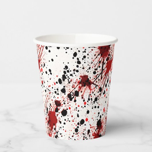 赤血球（ばちゃばちゃ）跳ねる模様 紙コップ (左)