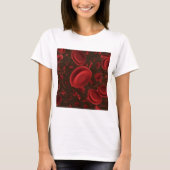 赤血球 顕微鏡画像 Tシャツ (正面)