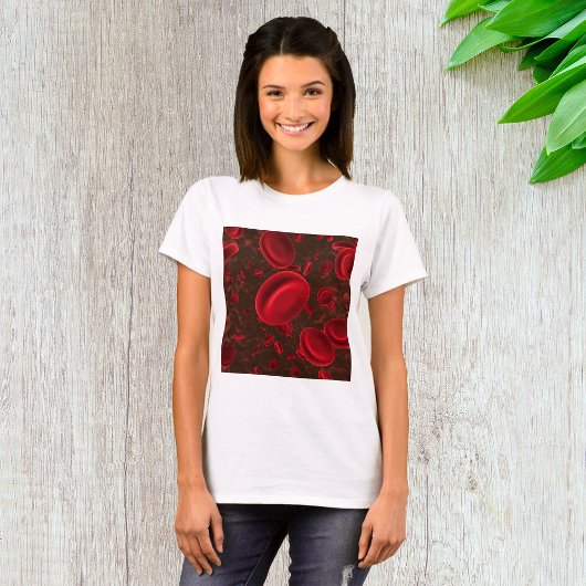 赤血球 顕微鏡画像 Tシャツ
