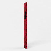 赤褐色のフローラ素朴なファッションパターン Case-Mate iPhoneケース (裏面/右)