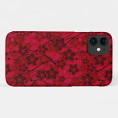 赤褐色のフローラ素朴なファッションパターン Case-Mate iPhoneケース (裏面(横))