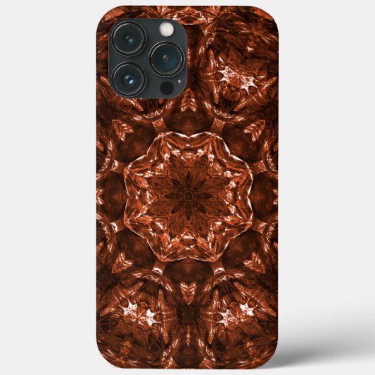赤褐色の土の円形万華鏡のように千変万化するパターンの塊 Case-Mate iPhoneケース (裏面)