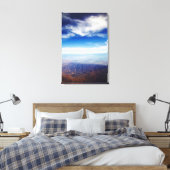 赤褐色の山々の空中表示 キャンバスプリント (インサイチュ (寝室))