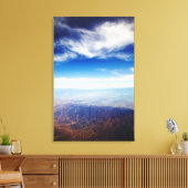 赤褐色の山々の空中表示 キャンバスプリント (インサイチュ (リビング))