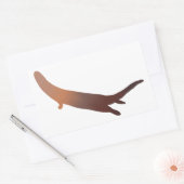 赤褐色の川のカワーターグラデーションステッカー 長方形シール (封筒)