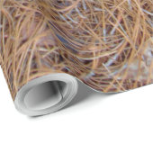 赤褐色の松の葉の写真 ラッピングペーパー (ロールコーナー)