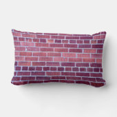 赤褐色の煉瓦の壁 ランバークッション (裏面)