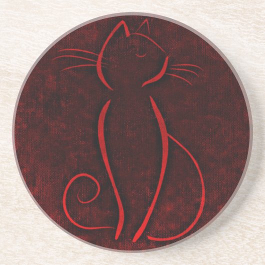 赤褐色の猫 | Zazzle_Growshop。 コースター (正面)