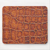 赤褐色アリゲータースキンプリントマウスパッド マウスパッド (正面)