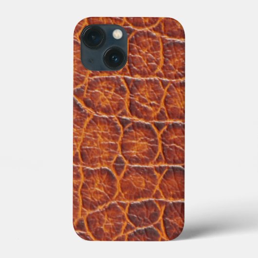 赤褐色アリゲーター革風プリント Case-Mate iPhoneケース (裏面)
