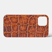 赤褐色アリゲーター革風プリント Case-Mate iPhoneケース (裏面 (横))