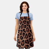 赤褐色ヒョウ動物 エプロン (着用した状態)