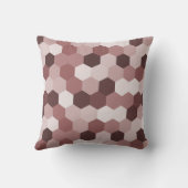赤褐色モダン六方晶幾何学模様の色合い クッション (裏面)