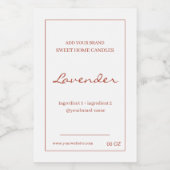 赤褐色モダン原料の製品スクエアスティック フードラベル (シングルラベル)