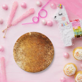 赤褐色素朴風化グランジ銅 ペーパープレート (パーティー)