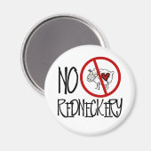 赤襟の禁物おもしろいレッドネック羊 マグネット (正面/裏面)