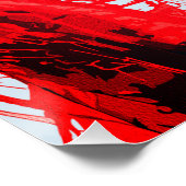 赤解剖学 – 抽象芸術ヒト筋肉勉強 ポスター (コーナー)