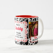 赤誇りを持ったい2枚の写真を持つDaddy Western Cowプリント ツートーンマグカップ (正面右)