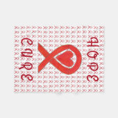 赤認識度帯血がんフリースブランケット フリースブランケット (正面(横))