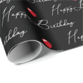 赤誕生日風船文字 ラッピングペーパー (ロールコーナー)