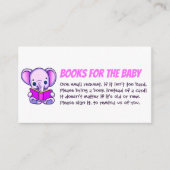 赤読ちゃんシャワー女子用の象の本 エンクロージャーカード (正面)