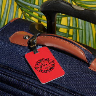 赤警告に黒く塗られた旅 ラゲッジタグ