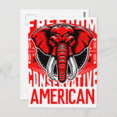 赤象 | Faith Family Freedom Conservative ポストカード (正面/裏面)