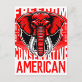 赤象 | Faith Family Freedom Conservative ポストカード (正面)