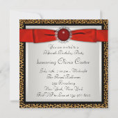 赤豹の赤いキンセンニェラの招待状 招待状 (裏面)