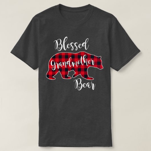 赤賛美バッファローチェックF祖母 Tシャツ (デザイン正面)