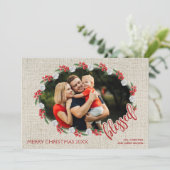 赤賛美果実のクリスマスフォト シーズンカード (スタンド正面)