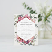 赤赤面バラフローラドライブバイベビーシャワー ポストカード (スタンド正面)