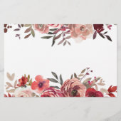 赤赤面フローラバラアドバイスウェルウィーズ結婚ズ 便箋 (裏面)