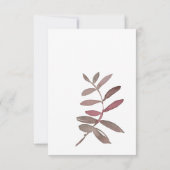 赤赤面フローラバラウェディングRSVPカード 出欠カード (裏面)