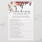 赤赤面フローラバラゲーム知っている最高の花嫁 チラシ (正面)