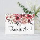 赤赤面フローラバラ エレガント サンキューカード (スタンド正面)