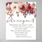 赤赤面フローラバラItゲームにリングや輪を置く ポスター (正面)