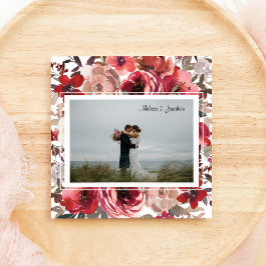 赤赤面フローラ結婚バラたった今結婚しました 案内状