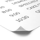 赤赤面フローラ結婚バラのスケジュール ポスター (角)