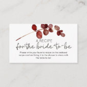 赤赤面フローラ結婚バラレシピ エンクロージャーカード (正面)