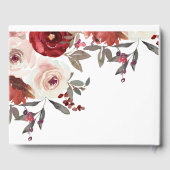 赤赤面フローラ結婚バラ ゲストブック (裏面)